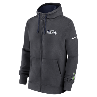 ◎シアトル・シーホークス NIKE フルジップジャケット【MD】 Seattle Seahawks Playbook Page Club Men's Nike NFL Full-Zip Hoodie